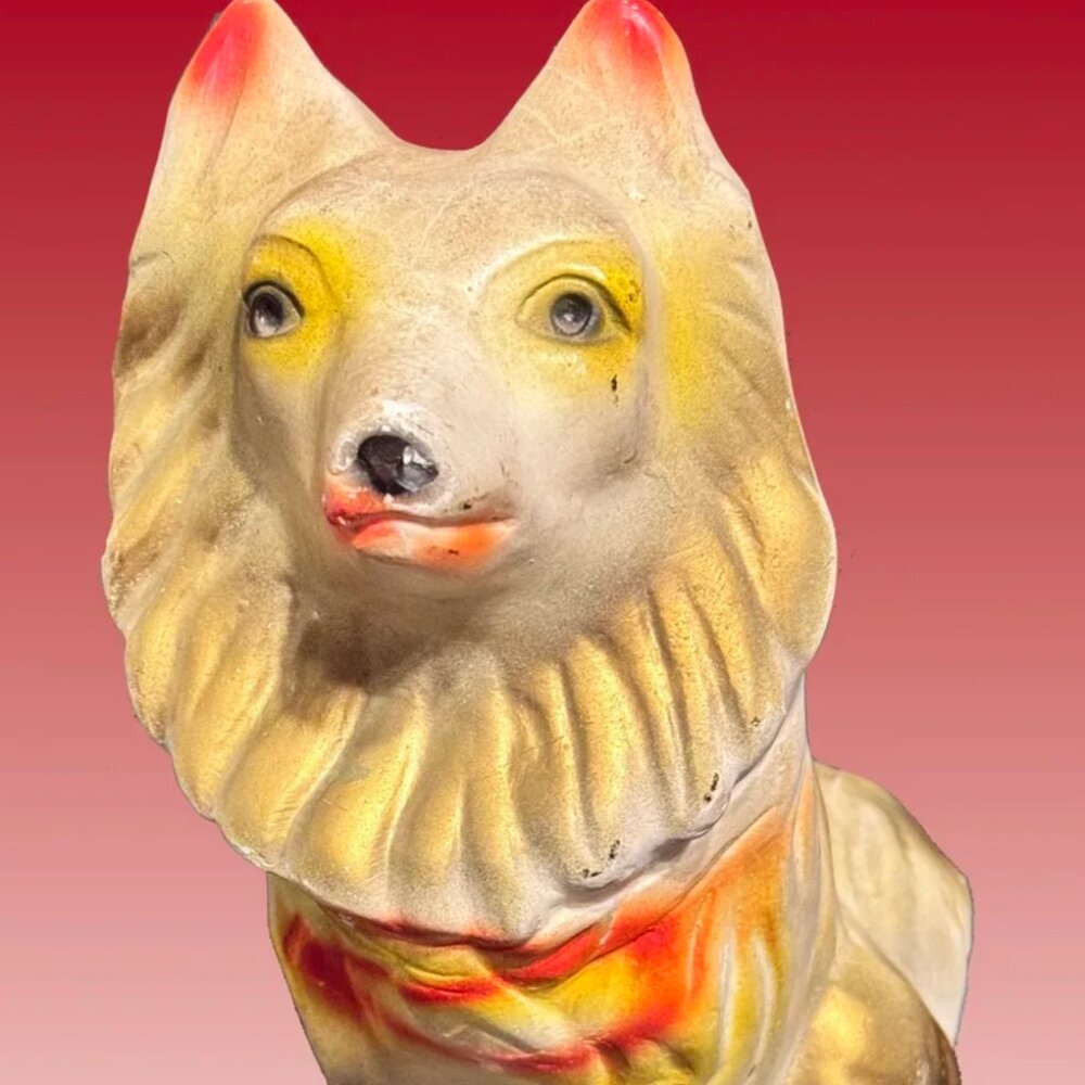 Chalkware carnival collie bank